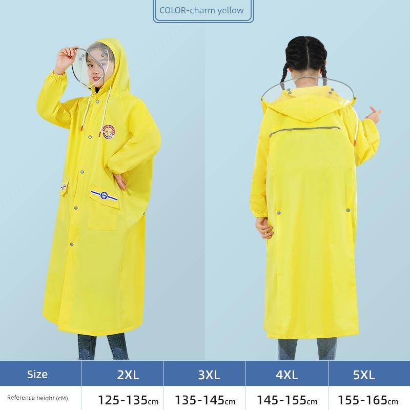 Kinder Regenmantel Jungen Mädchen Regendichte Kleidung Mittelstufen- und Grundschüler Schulspezifisch Jungen und Mädchen Jugend Poncho