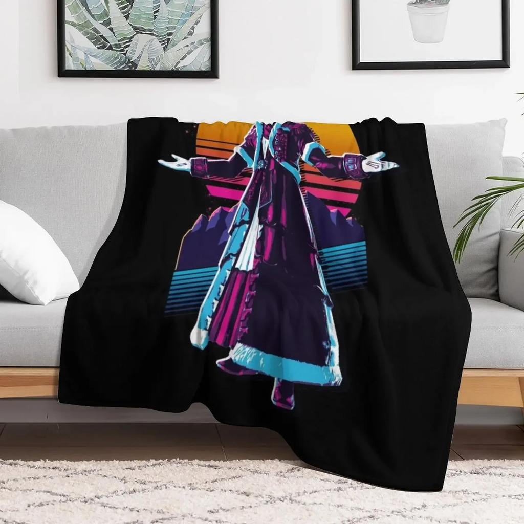 Emet-Selch - FFXIV *80s retro* Throw Blanket Sofa Camping christmas gifts Fluffy Shaggy Blankets