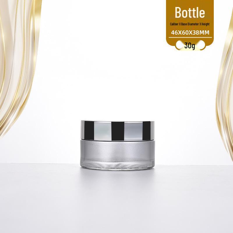 Travel-Size Gradient Silver-Gray Cosmetic Bottles Set