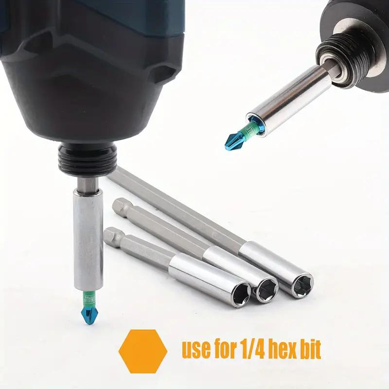 10pcs Steel Magnetic Screwdriver Bit Holder Set Quick Release Extension Rods With 1/4" Hex Shank For Electric Drill Screwdriver