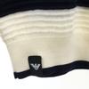 Emporio Armani Border Pattern Long sleeve knit M white sweater Men's Used