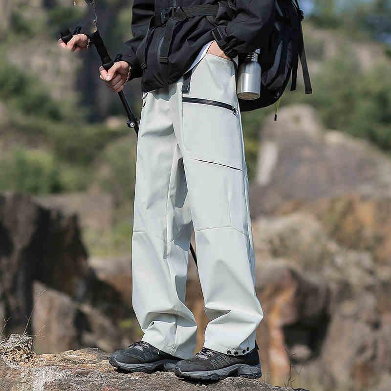 

2025 Men s Three-in-One Windbreaker Ski Pants: Spring Waterproof, Windproof, Cargo Trousers for Spring/Autumn. S (Recommended 85-105 kg)