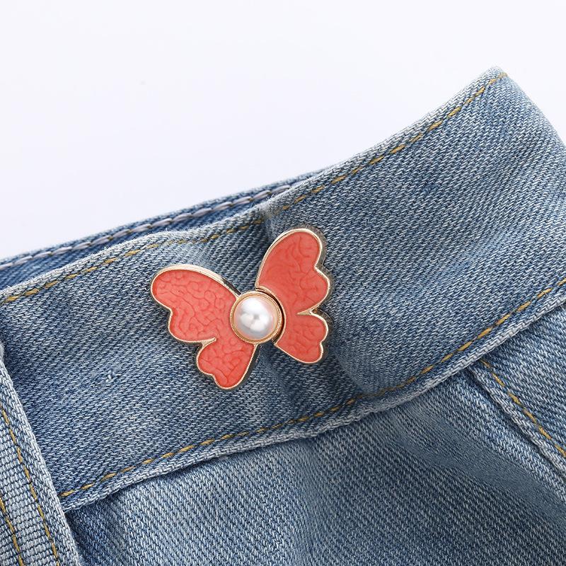 Butterfly Adjustable Waist Buckle Button for Jeans - Seamless, Nail-Free, Detachable