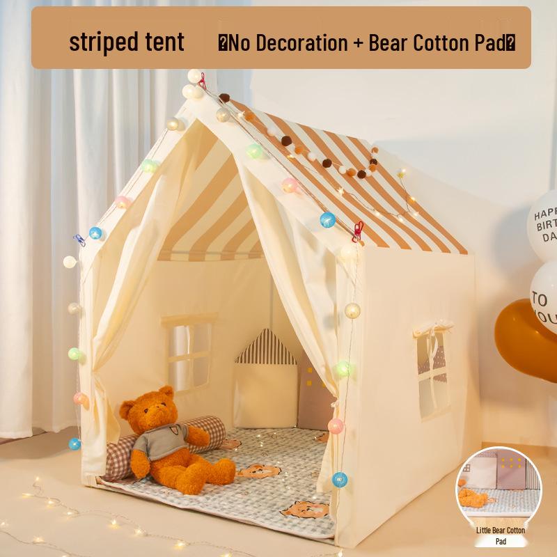 Kids' Indoor Castle Play Tent for Girls & Boys: Princess Room with Separate Beds