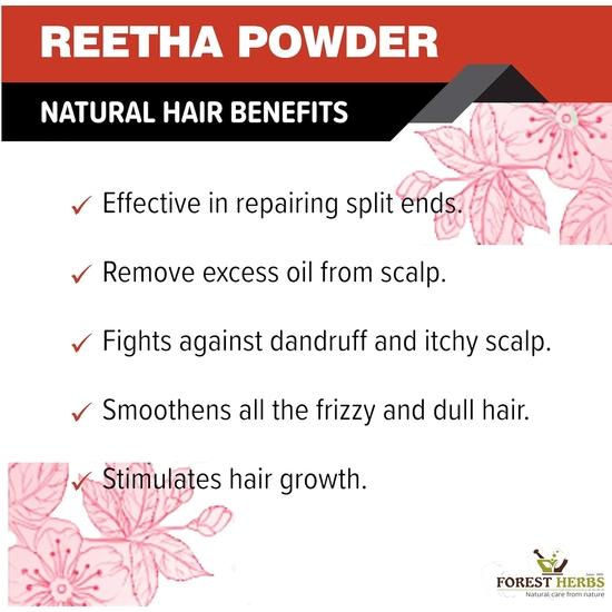 THE FOREST HERBS Natural Care from Nature Pure Double Filtered Aritha/Reetha (Sapindus Trifoliatus) Powder 200Gms, All, (1 Count)