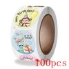 50-500Pcs Round Happy Birthday Stickers For Party Decor Envelope Sealing Label Gift Packing Adhesive Sticker Greeting Card Label