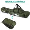 Lixada 3-Layer Portable Folding Fishing Rod Bag 90cm/120cm/150cm Fishing Tackle Case Multifunctional Fishing Rod Bags Case