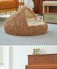 Cozy Plush Cat and Dog Bed: Year-Round Semi-Enclosed Shell Design for Warmth and Comfort