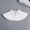 Fashionable White Top Standing Collar Solid Color Women's Detachable Sweater Decorative Girls False Collar