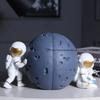 Unique European Style Book Stand with Astronaut Figurine for Office Desk Accessories