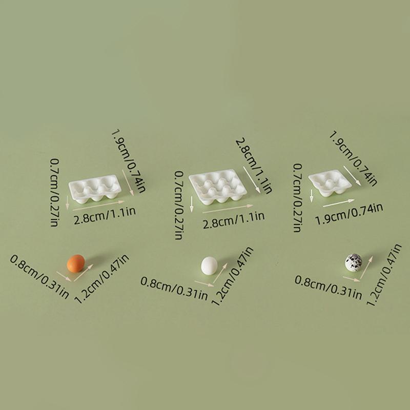 [JN] 1/12 Dollhouse Miniature Egg Tray Egg Box Model Kitchen Egg Food Decoration Dolls House Life Scene Decor Accessory