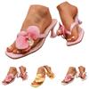 Women'S High Heels With Stiletto Heels Short Heels Floral Sandals Women Go Walk Sandals For Women Size 12 Wide Cute