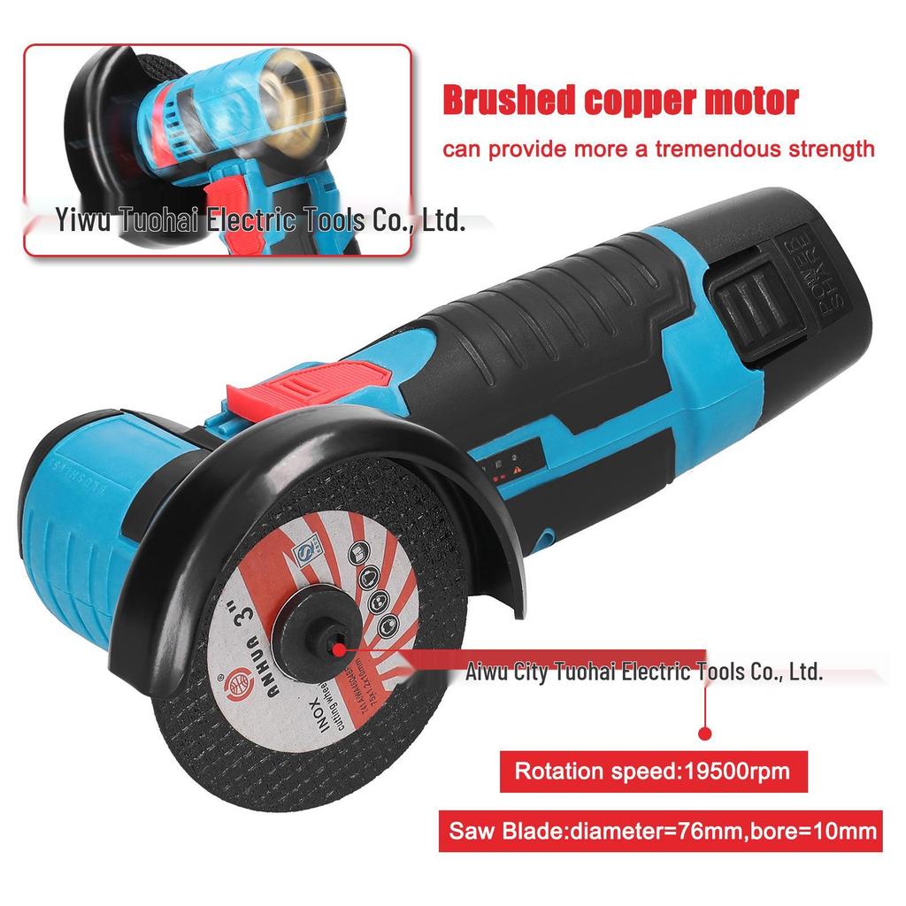 Lithium Battery Brushless Angle Grinder & Cutting Machine with Pistol Grip