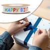 Happy Birthday Printed Ribbon Multicolor Letter Roll Gift Wrapping for Party Festival Decor
