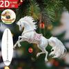 Horse Pendant Acrylic 2D Realistic Horse Ornament with Hanging Loop Car Interior Decoration Christmas Tree Hanging Pendant