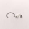 Fashionable Punk Fangs Lip Rings Resin Horseshoe Barbell Fashion Lip Clip Suitable for Statement at Parties and Event