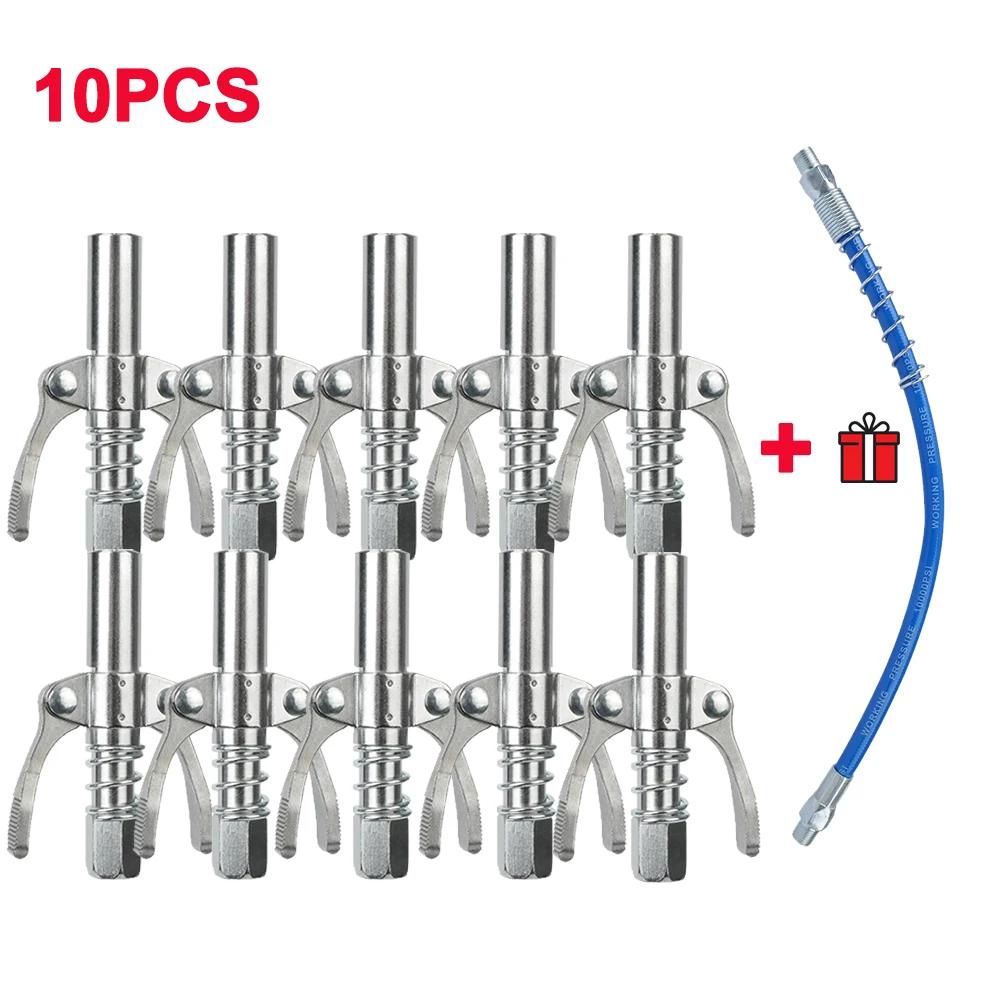 10000PSI High Pressure Grease Coupler Nozzle Hose Pump Syringe Grease Gun NPT1/8 Adapter Brake Oil Change Tools Car Accessories