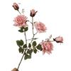 3 Head Simulation Rose Flower Luxury Fake Flowers Artificial Rose Branch  Outdoor Garden Decor