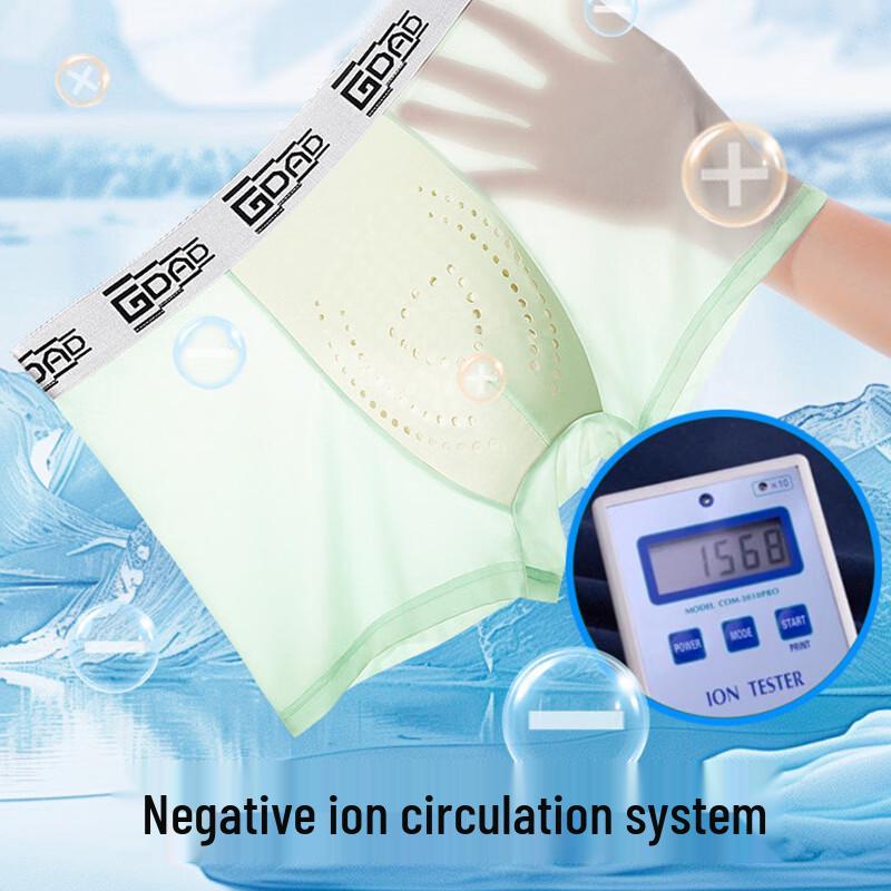 Men's Ice Silk Antibacterial Boxer Briefs 3-Pack