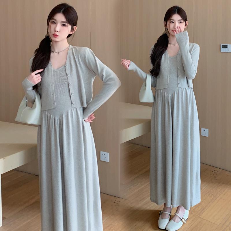 2026 Spring Knit Vest and Dress Two-Piece Set
