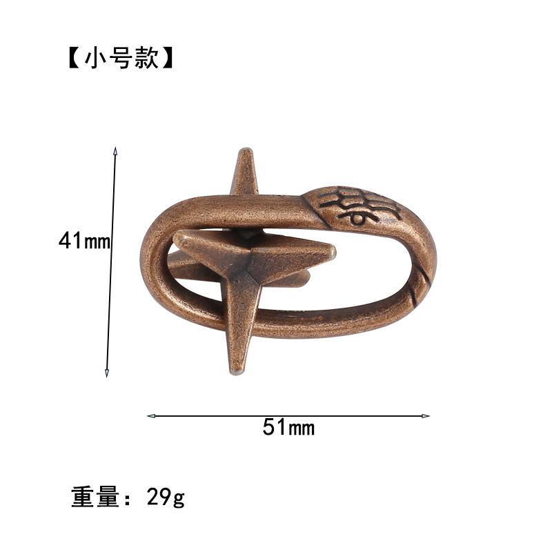 Puzzle Zinc Alloy Intelligence Unlocking Ring Unlocking Set, Nine-Link Educational Toy, Kong Ming Luban Lock Mechanism Box