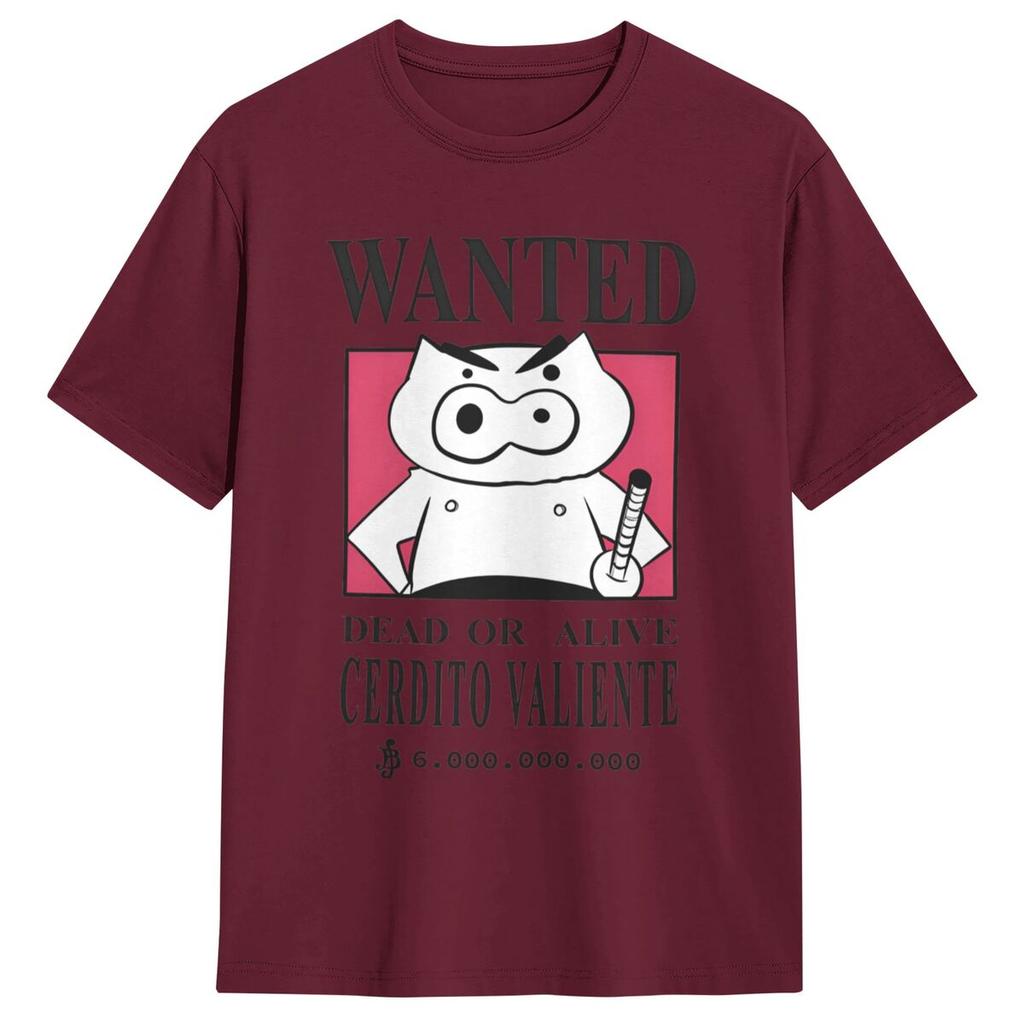 WANTED BRAVE PIG Crayon Shin Chan T Shirt Adult Vintage Cotton T-Shirts Summer Comfortable Tee Shirt Loose Big Size Tops