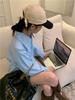 Stretch Cotton Zipper Long Sleeve Women's Loose Slimming Japanese Style Shirt Jacket