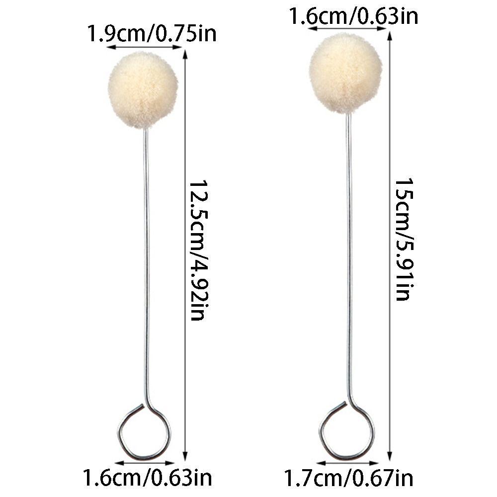 100Pcs DIY Craft Leather Wool Balls Painting Brush Leather Dyeing Applicator  Bowling Shoe Brush