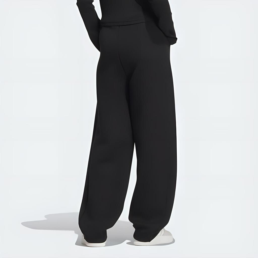 Adidas Year Of The Snake Limited Edition High-Waisted Drawstring Straight-Leg Knit Sports Pants Women Bottoms Black JZ1649