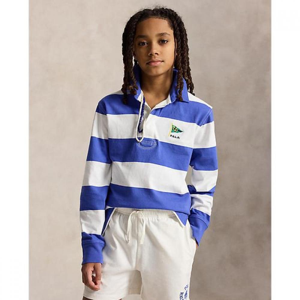 

Polo Ralph Lauren Boys 8 18 Cotton Rugby Shirt Nautical Style Cwpokniy8021692100 L