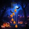 Creative Halloween LED Pumpkin Wind Chime Solar Powered Solar Pumpkin Light  for Indoor Outdoor