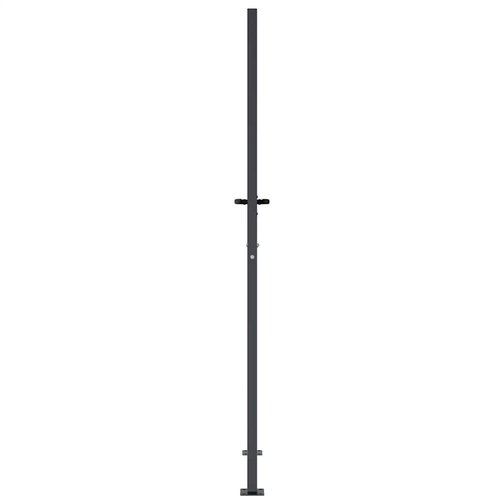 Vidaxl Furtka Ogrodowa, Antracytowa, 105X205 Cm, Stal, Motyw Trawy
