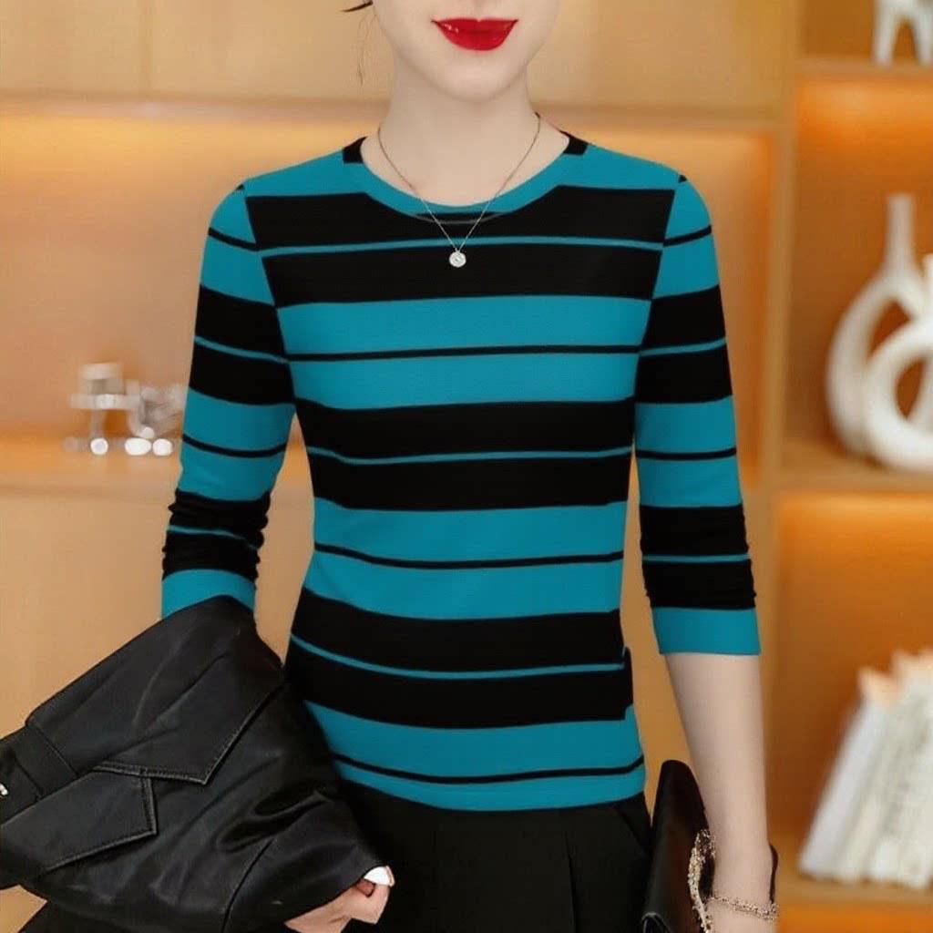 

Chic Printed Slim-Fit Long-Sleeve Top for Women XL
