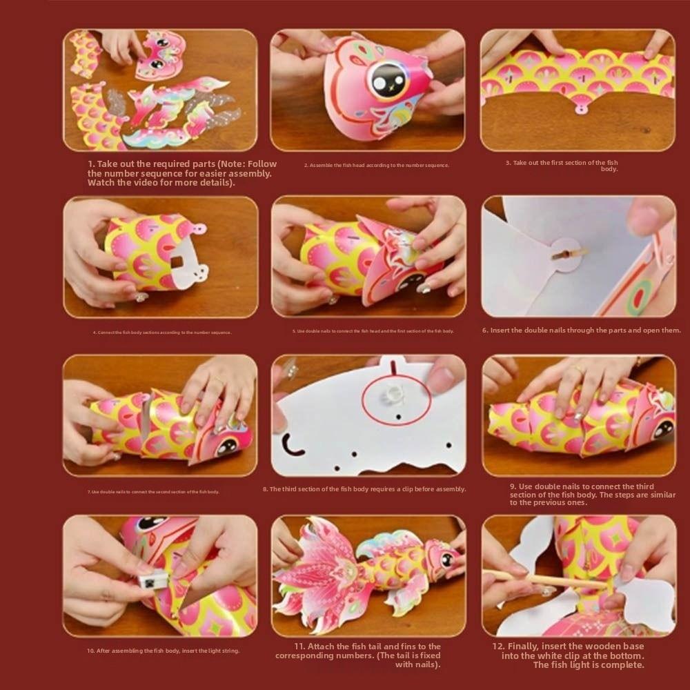 Good Luck Fish Lantern Handmade Diy Handheld Goldfish   Lantern  Cultural Heritage
