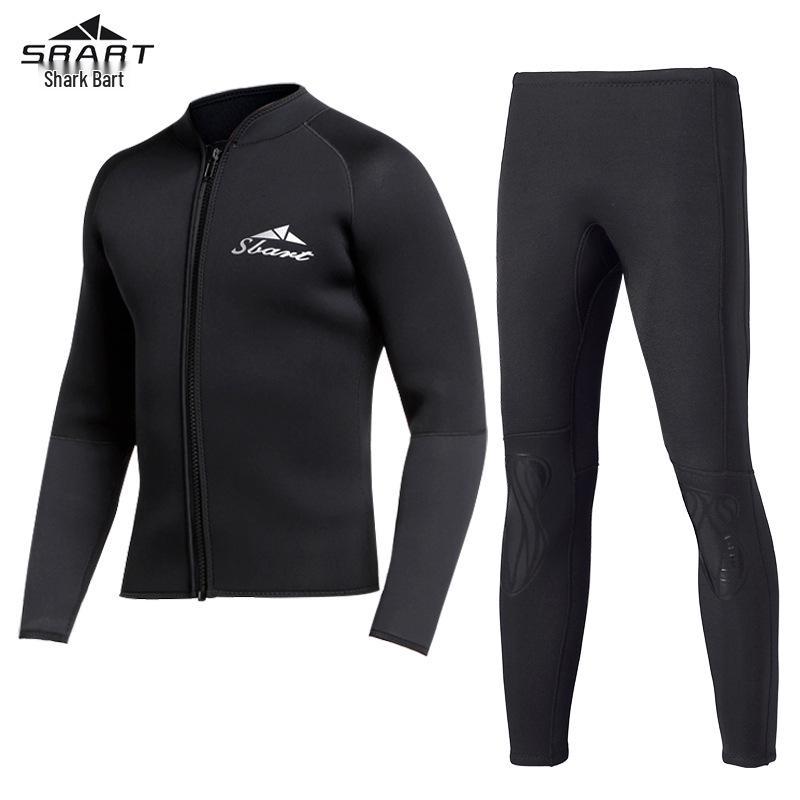 

1.5mm Split Long-Sleeve Shark Diving Suit, Cold-Proof Surfing Wetsuit M