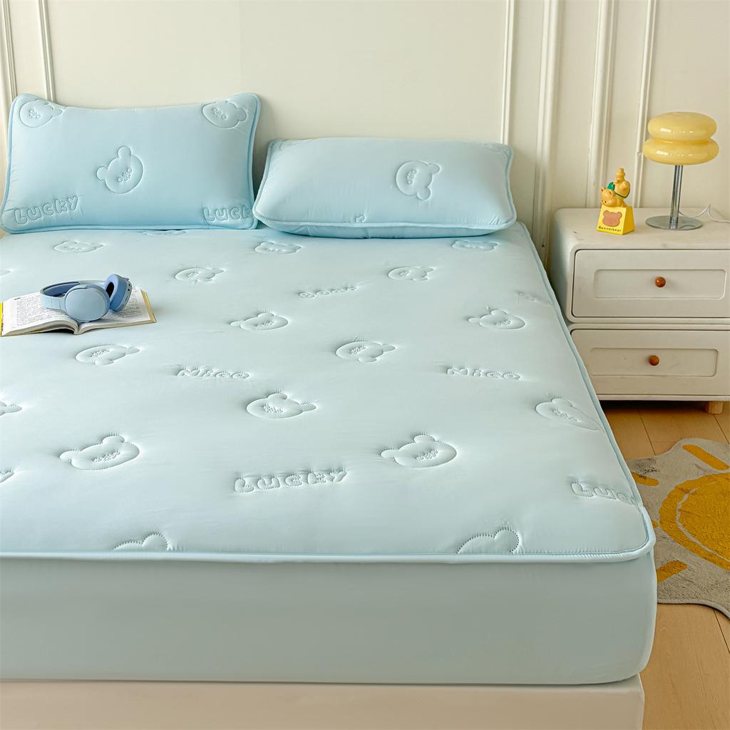 New Style Student Dormitory Washed Cotton Fitted Sheet Modern Simple Style Machine Washable Bed