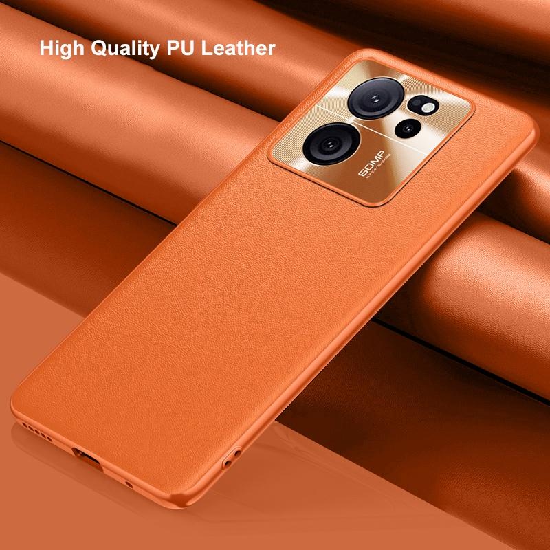 Luxus-PU-Ledertasche für Xiaomi Mi 13T Pro Mi13T Metalllinsenschutz Matte Rückseite für Redmi K60 Ultra Shell