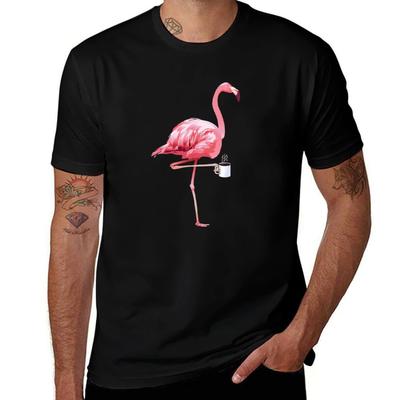 Flamingo Coffee TShirt Industrial Work Tee Shirt