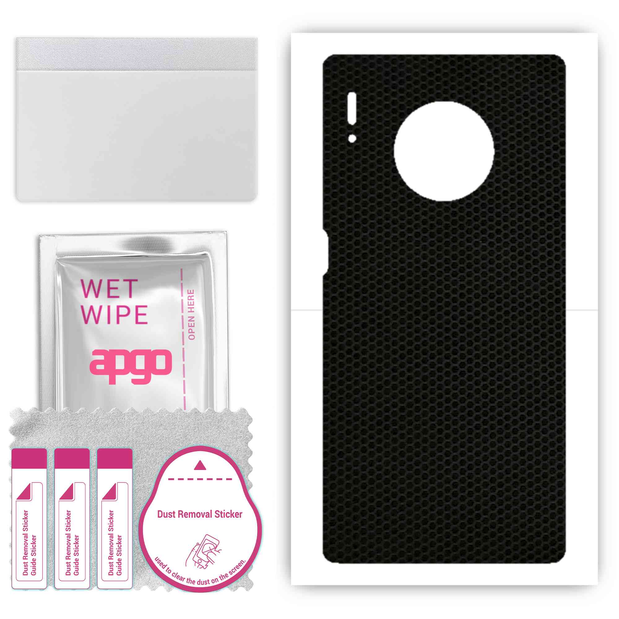 

apgo Protective Skin Sticker for the back compatible with Huawei Mate 30 Pro, Wrap Film, Foil, Vinyl - Pattern Matrix