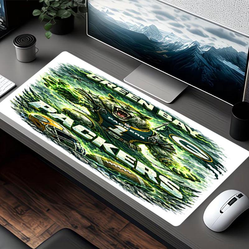 Green Bay Packers Print Mouse Pad, for Keyboard Pad Laptop PC Mat for Office Home Use, Desk Decor, Perfect Birthday Gift for Gamers