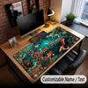 Fish Ocean Theme Custom Mouse Pad Personalized With Name Text Customized Desk Mat For Office Home Decor
