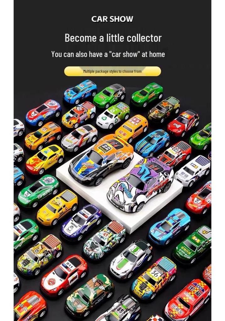 Children's Alloy Pull-Back Mini Racing Car Toy for Boys Ages 2-6