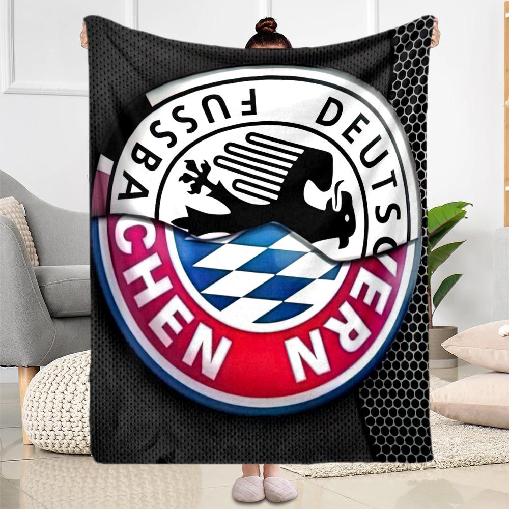 Bayern Munich Blanket Comfortable Suitable for Bedding Seaside Chair Four Seasons Universal Modern Style Gifts For Family Or Friends