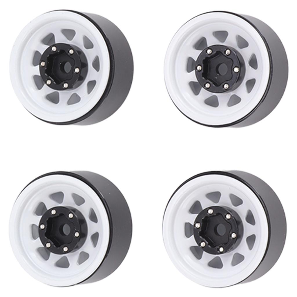 4Pcs Beadlock Wheels 1in for ATV RC Car Body Parts with Screws