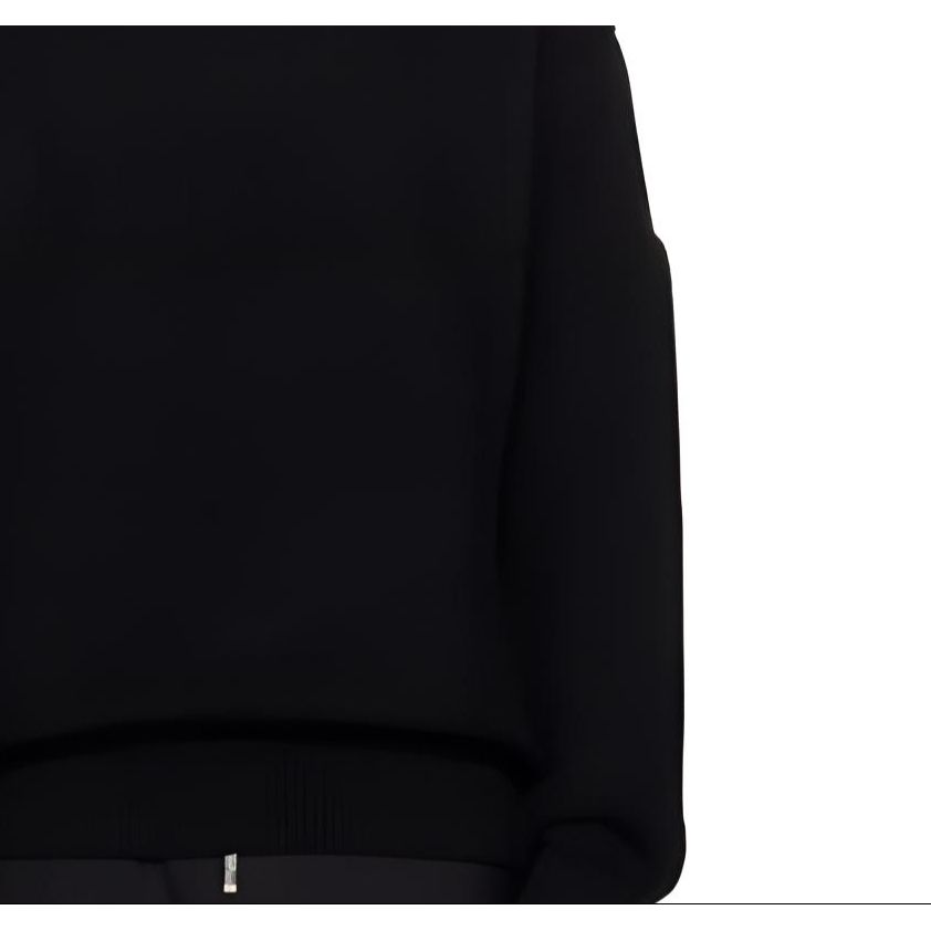 WE11DONE Solid Color Round Neck Loose Fit Long Sleeve Knit Sweater Men sweater Black WD-KT3-23-643-U-BK