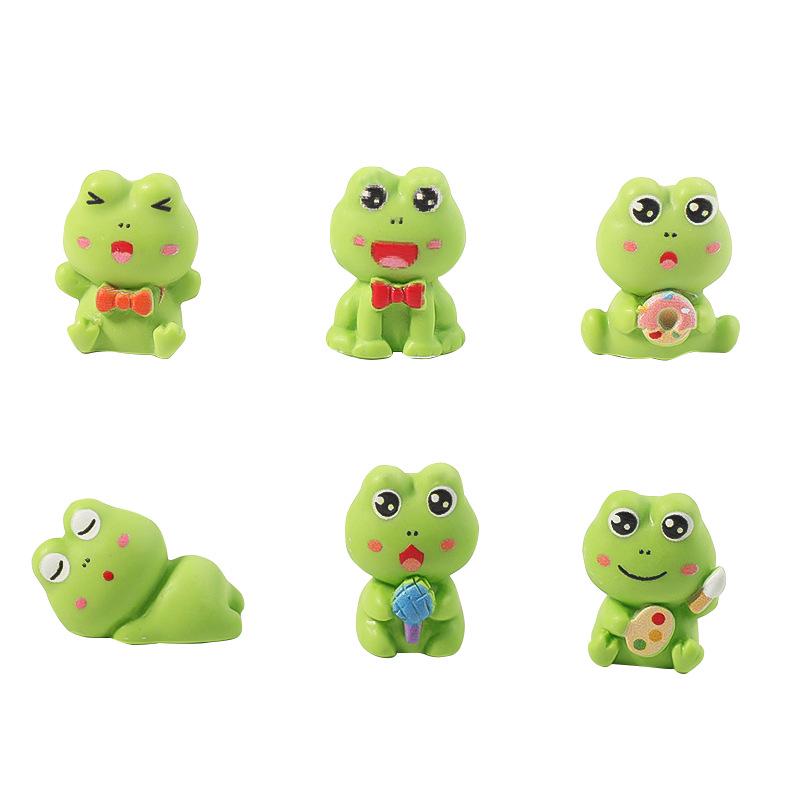 3D Harz Cartoon Frosch Ornament: Süße & Lustige Figur für Auto- oder Bürodekoration