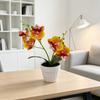 Butterfly Orchid Fake Flower Plant With Plastic Base For Home Decor And Wedding Centerpieces
