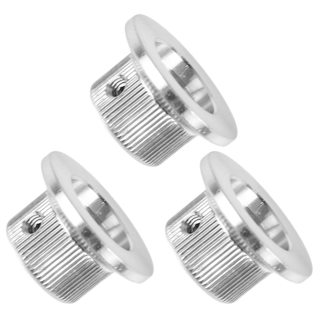 3Pcs Guitar Knob Metal Fine Surface Burrs Free Guitar Volume Control Knob Replacement with Hole