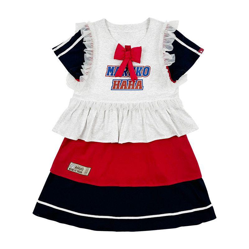 Toothpick Pills and Friends [Also Soft and Strong] Classic Red Blue and White University Style Cake Dress Red, Blue and White Stitching 120