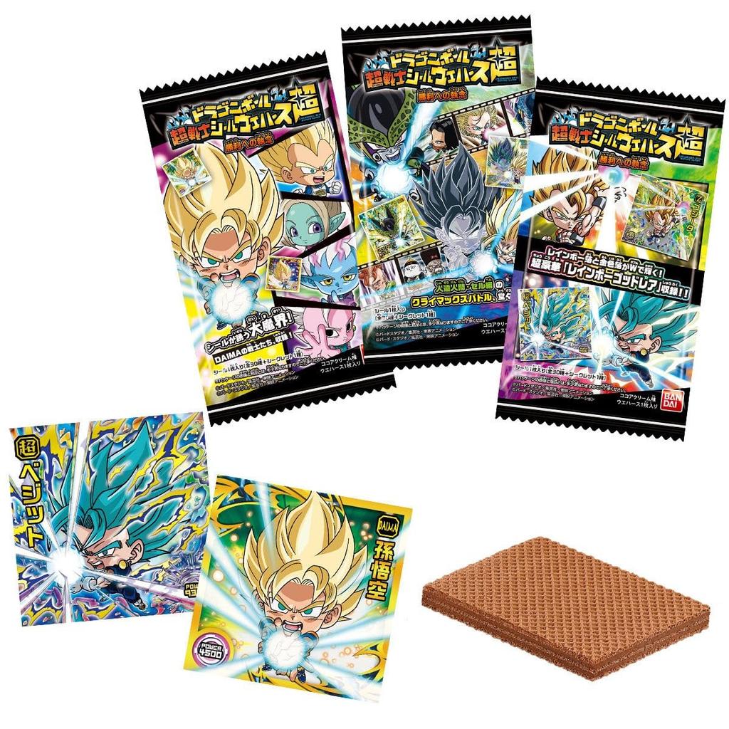 BANDAI Dragon Ball Super Warrior Seal Wafers Super "Devotion to Victory" 20-piece Box Candy Toy